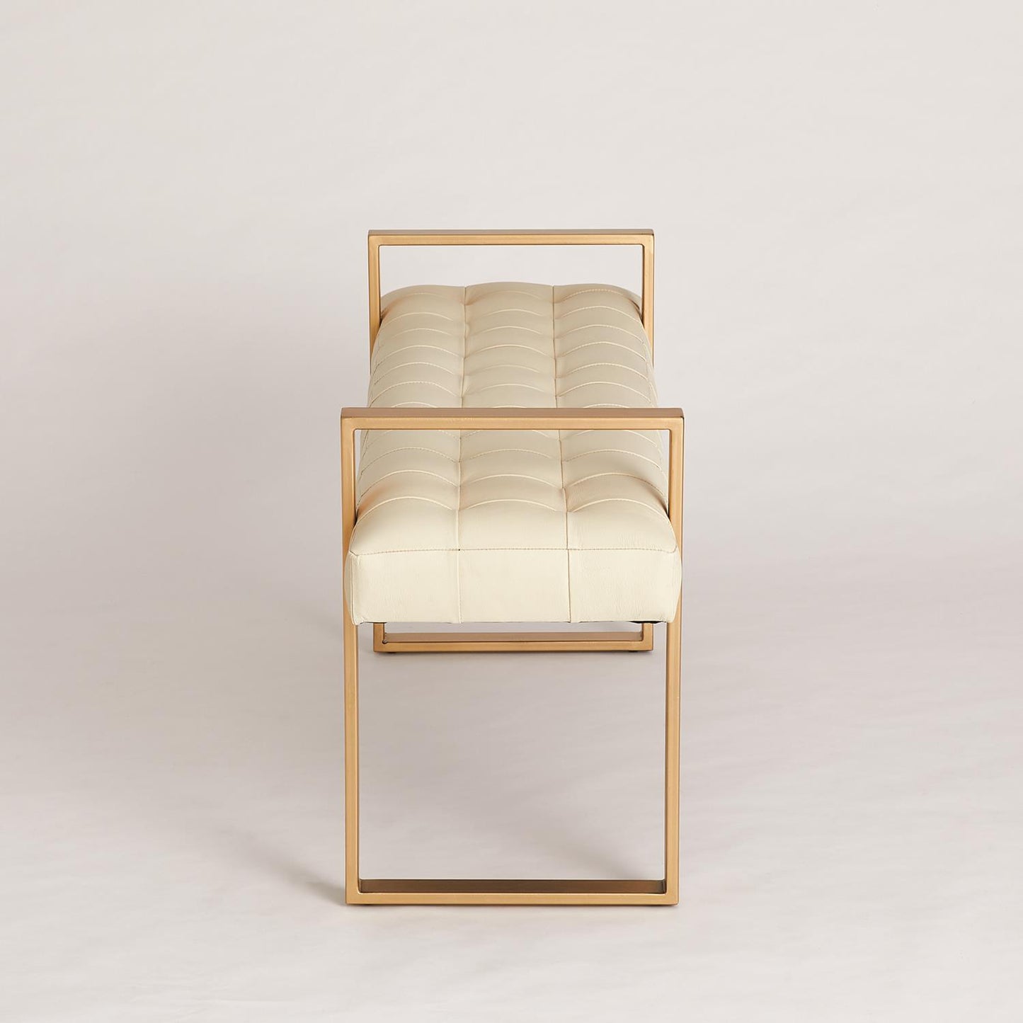 Dakota Bench-Ivory Leather