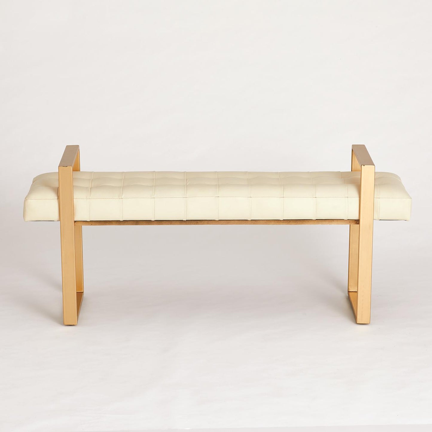 Dakota Bench-Ivory Leather