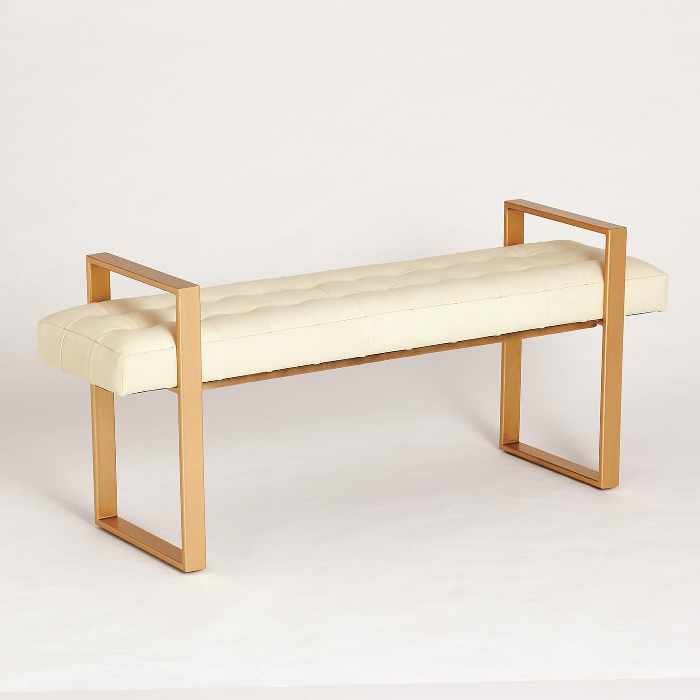 Dakota Bench-Ivory Leather