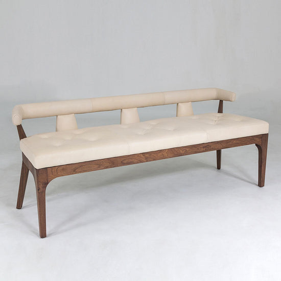 Moderno Bench-Ivory Marble Leather