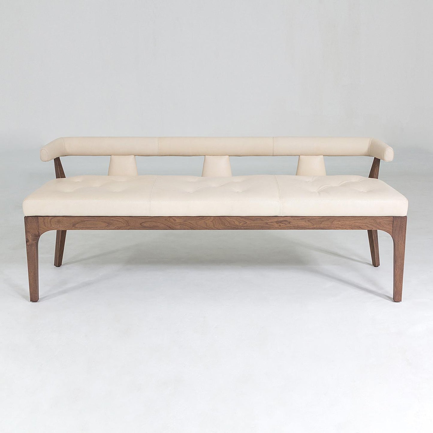 Moderno Bench-Ivory Marble Leather