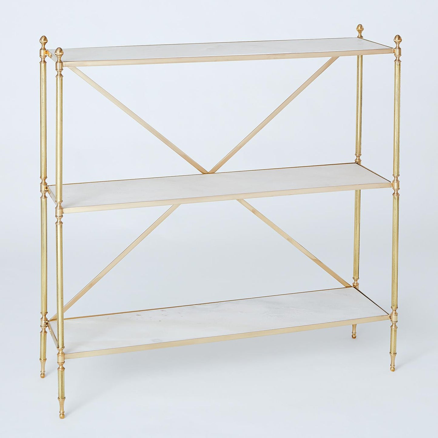 Acorn Open Shelf - Brass Finish