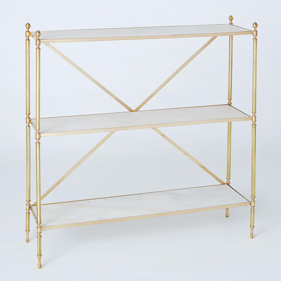 Acorn Open Shelf - Brass Finish