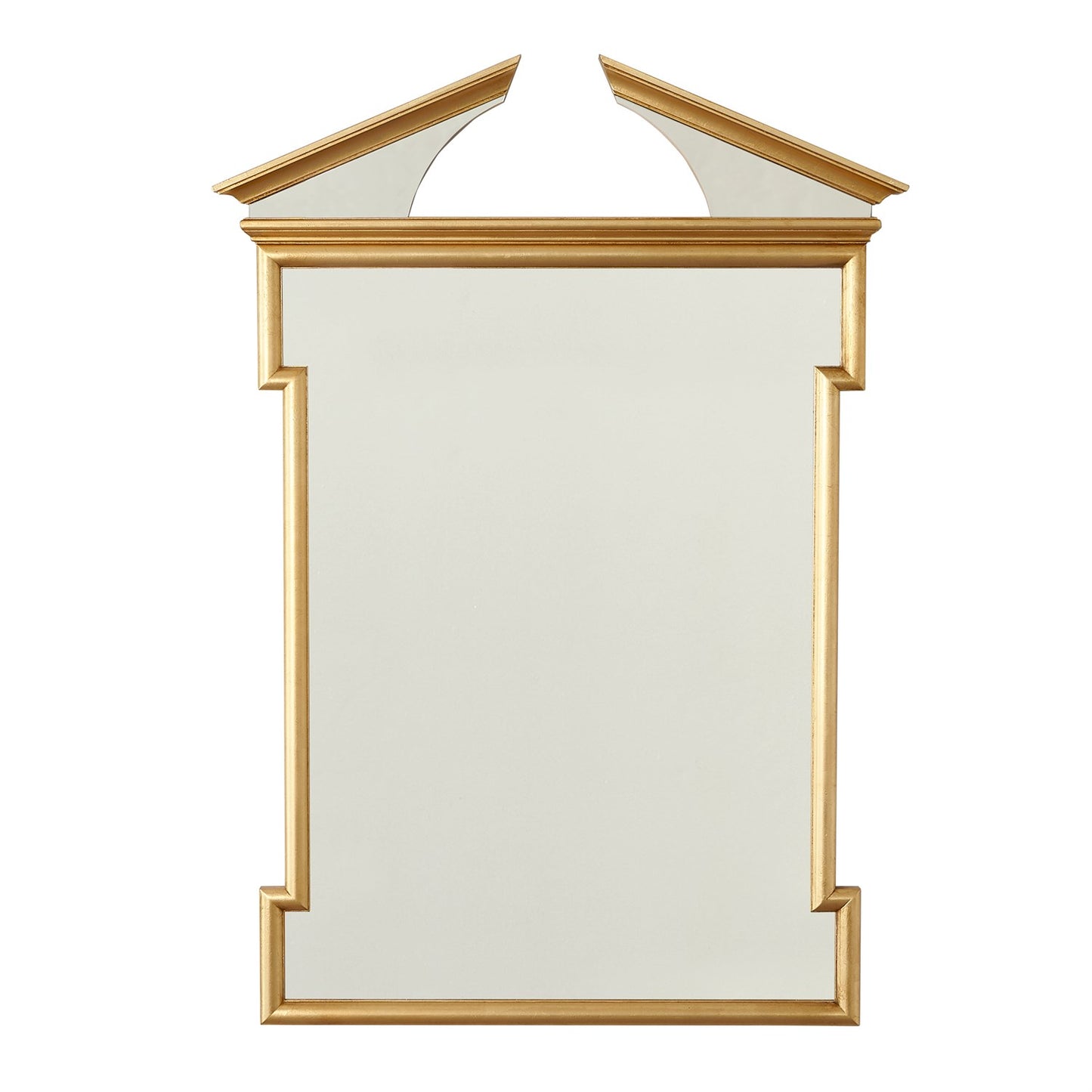 Broken Pediment Mirror - Gold Leaf