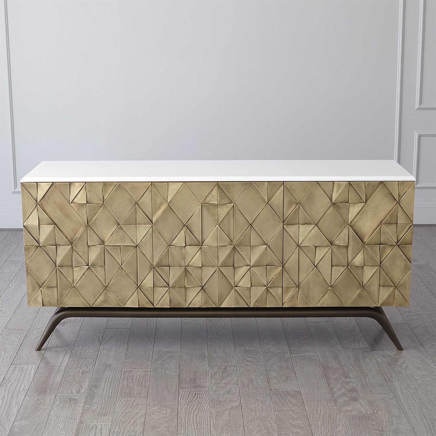 Triangle Cabinet-Brass