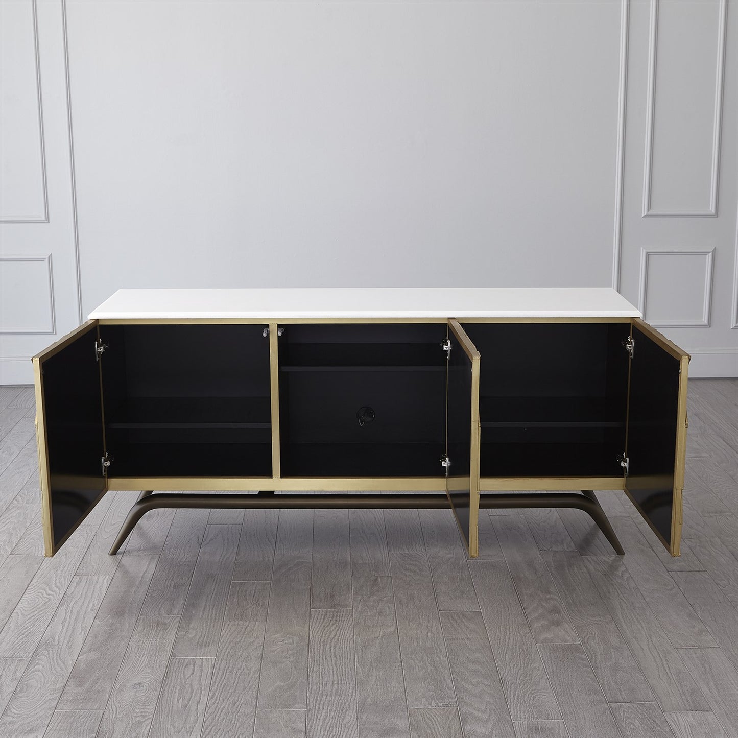 Triangle Cabinet - Brass