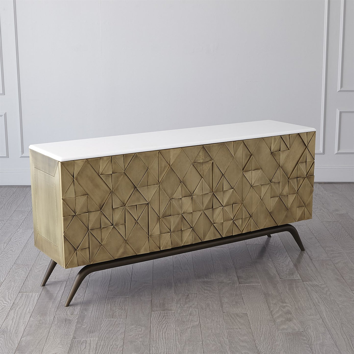 Triangle Cabinet-Brass