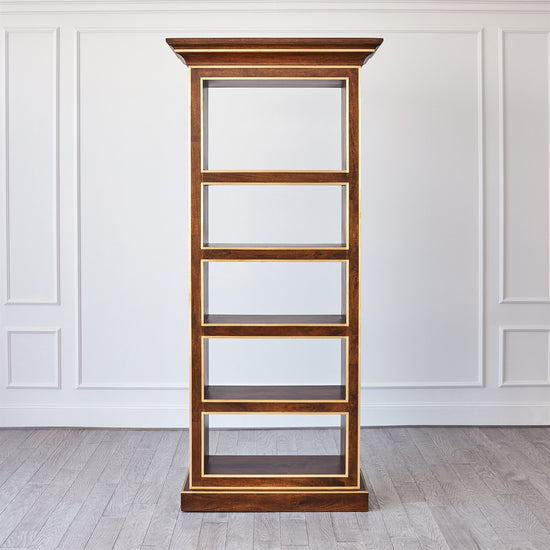 Full Library Bookcase - Brass Framed