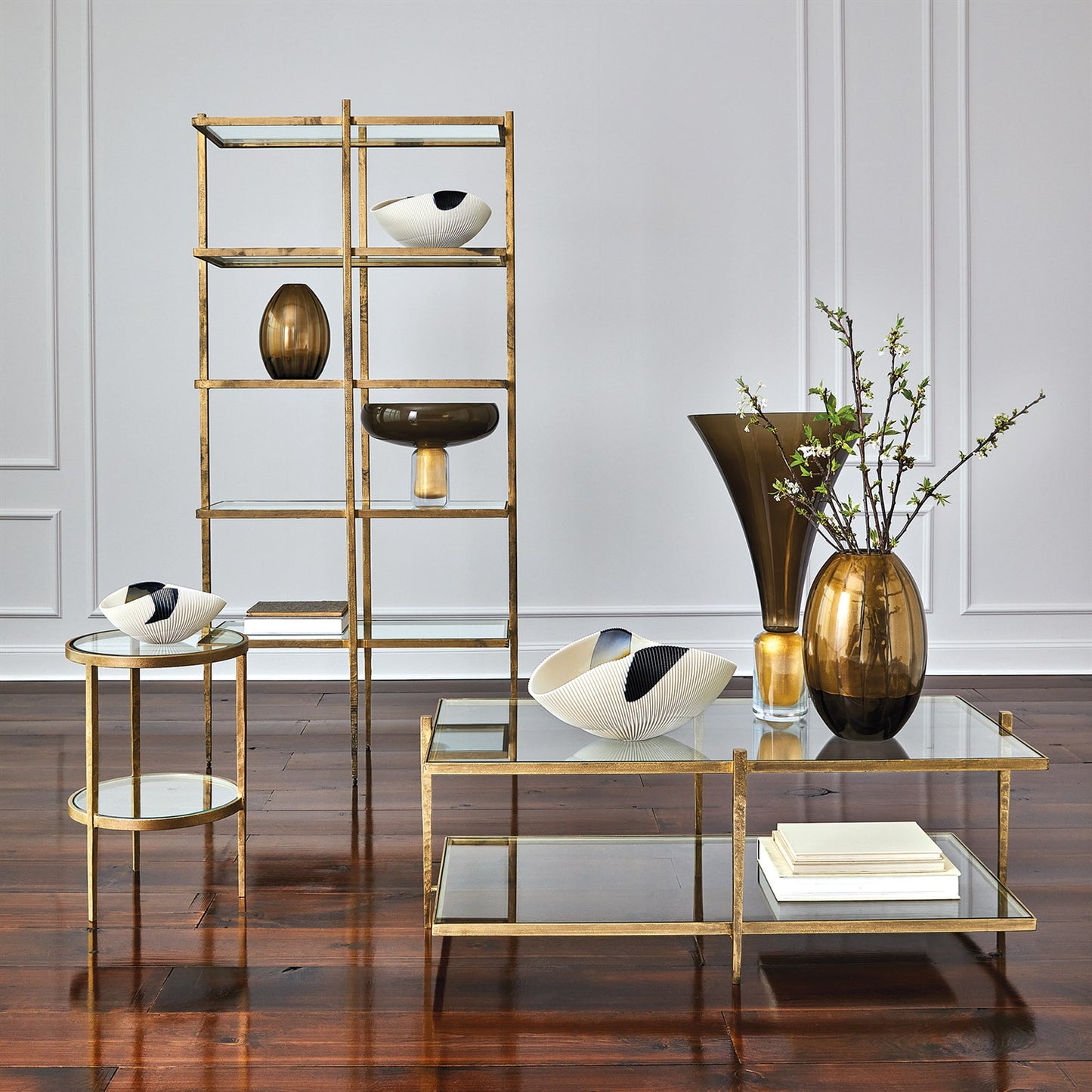 Laforge Etagere-Antique Gold