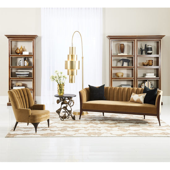 Full Library Bookcase - Brass Framed