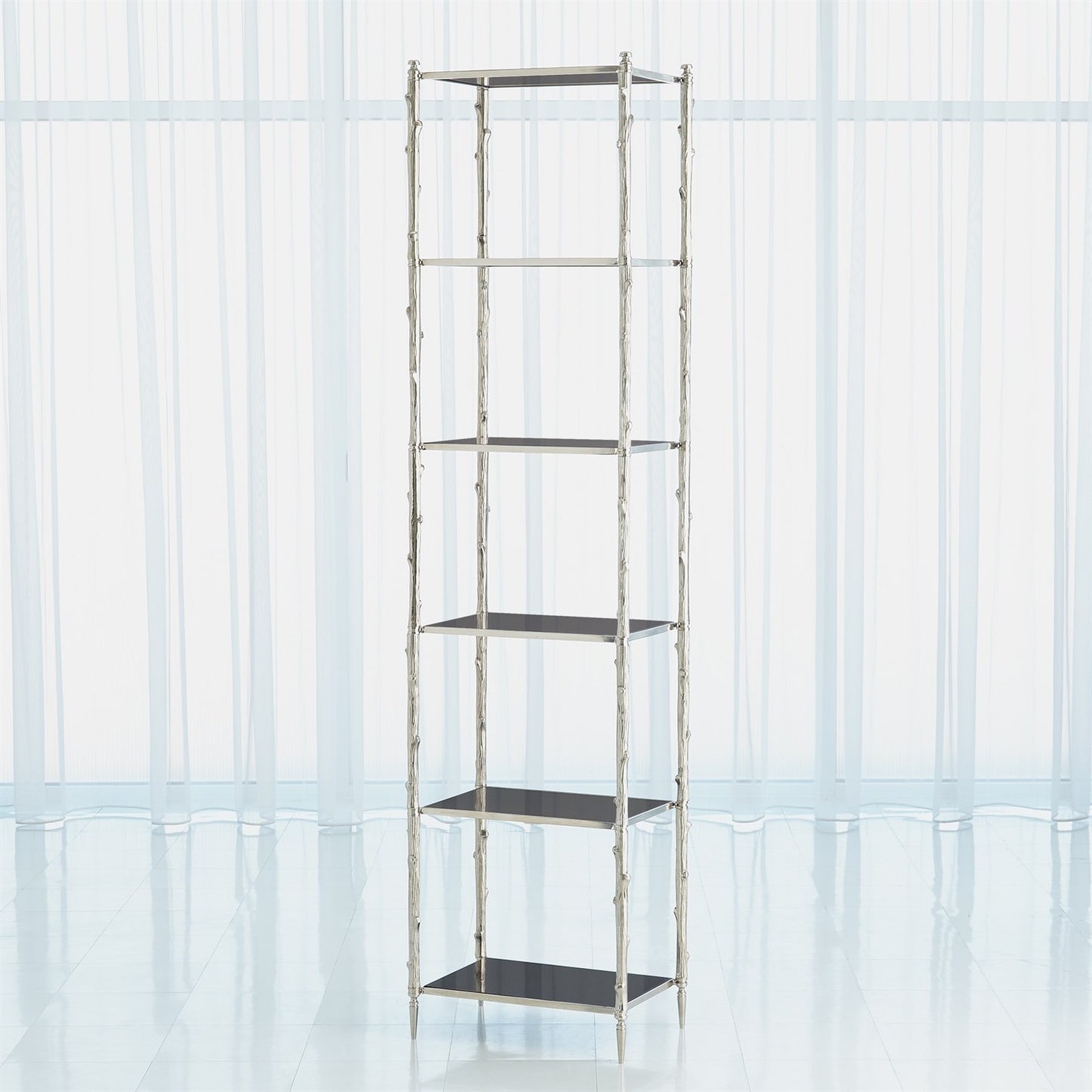 Arbor Etagere - Nickel & Black Granite