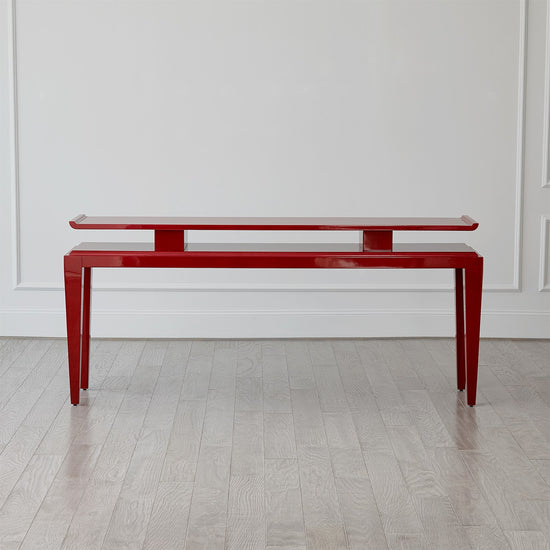 Poise Console Table - Deep Red