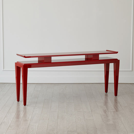 Poise Console Table - Deep Red