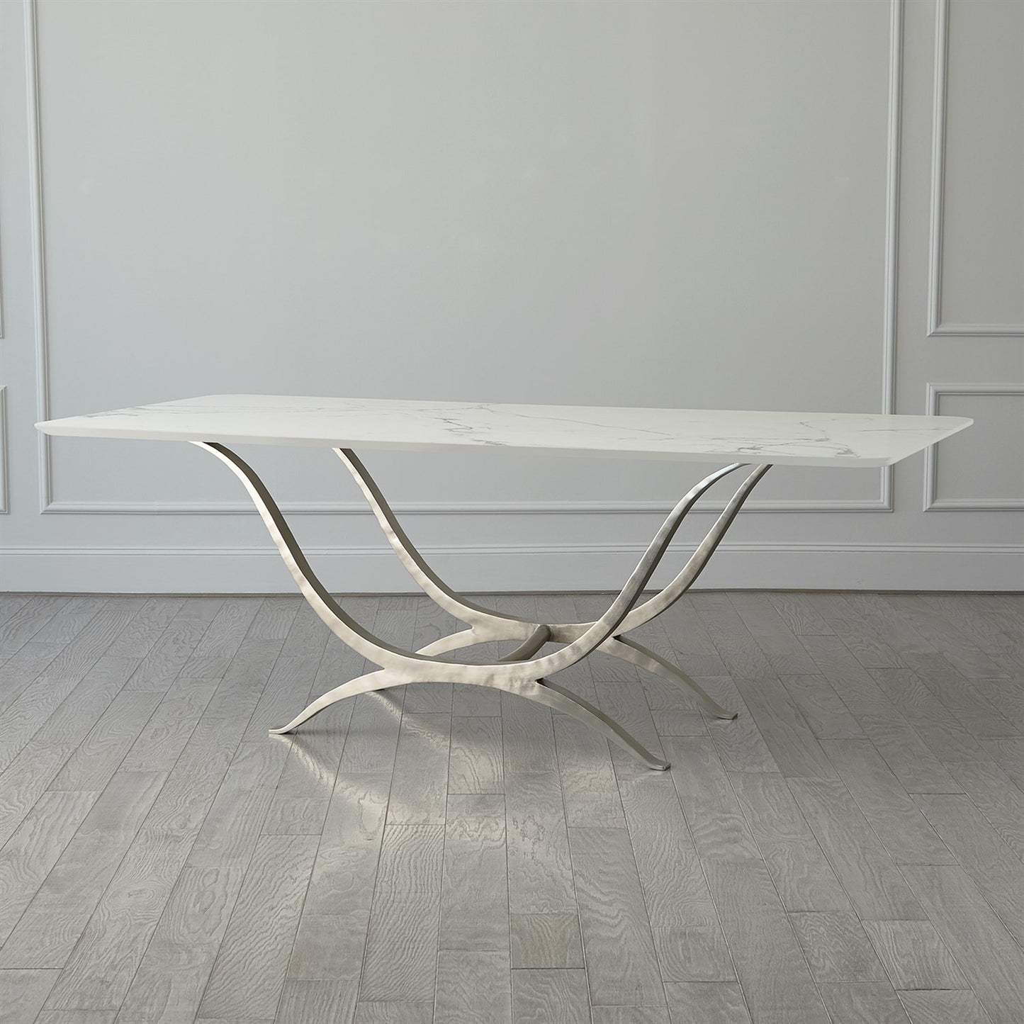 Chorda Dining Table - Nickel - Rectangle