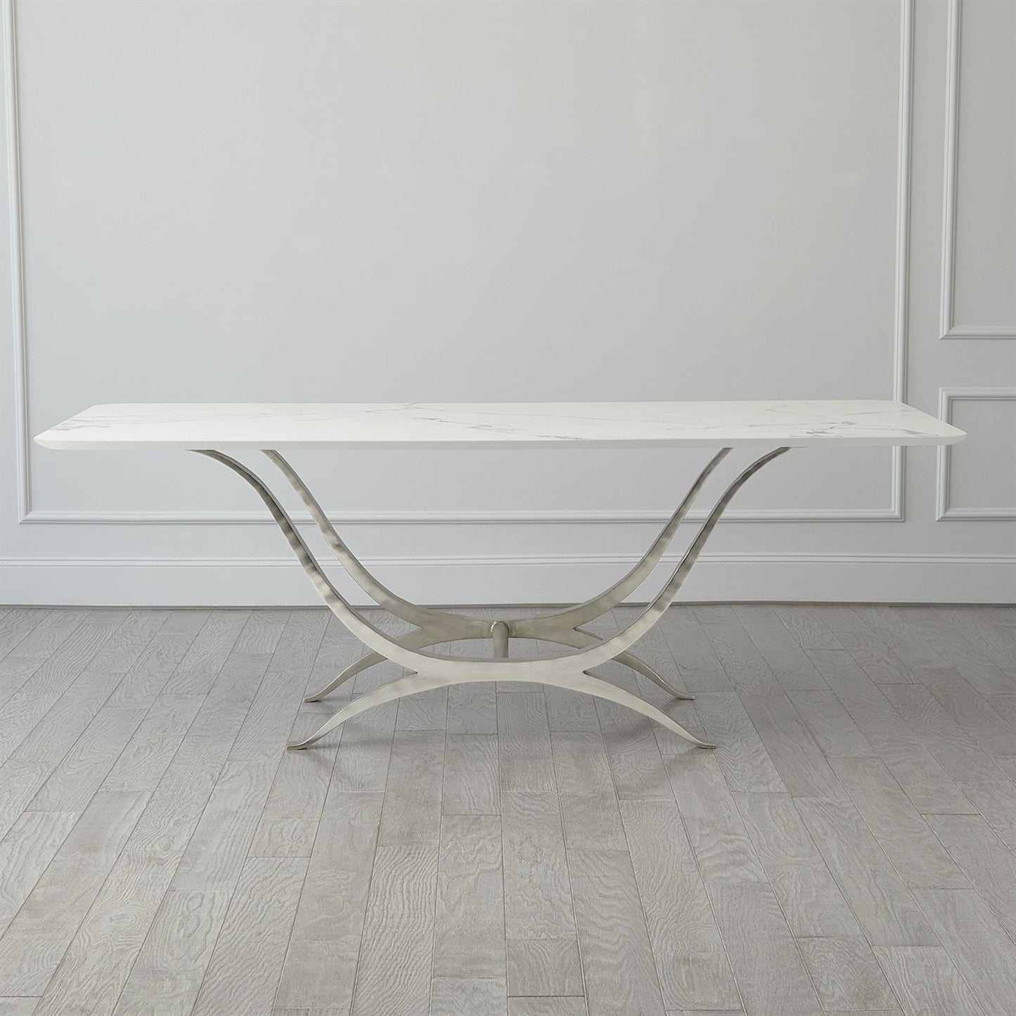 Chorda Dining Table - Nickel - Rectangle