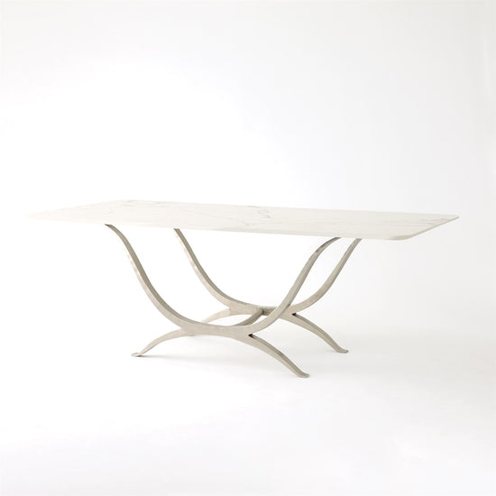 Chorda Dining Table - Nickel - Rectangle