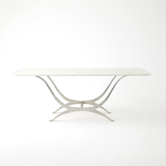 Chorda Dining Table - Nickel - Rectangle