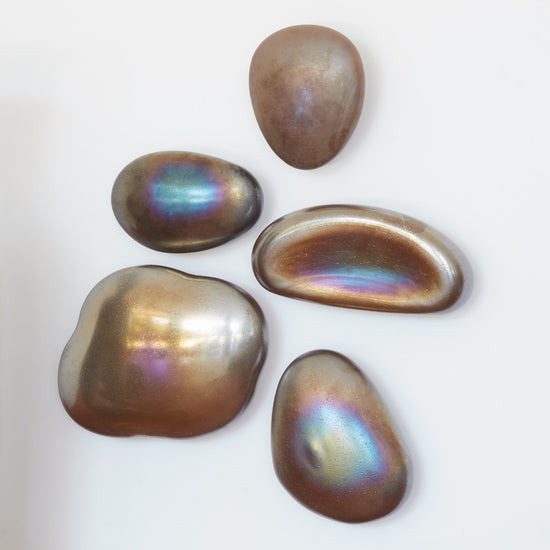 S/5 Glass Wall Gems - Metallic