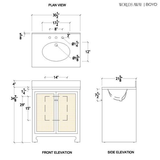 Boyd Bath Vanity - White