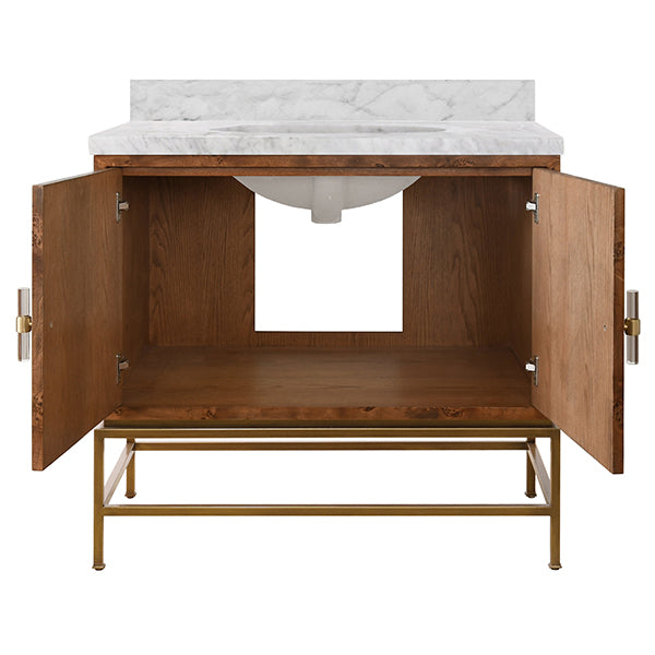 Clifford Bath Vanity - Dark Burl Wood