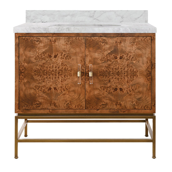 Clifford Bath Vanity - Dark Burl Wood