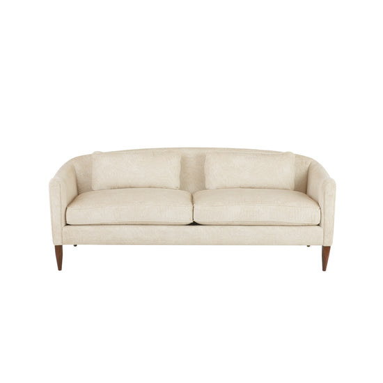 Vincent Sofa Textured Ivory Dark Walnut