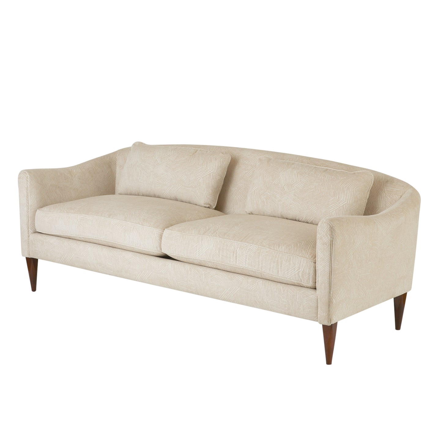 Vincent Sofa Textured Ivory Dark Walnut