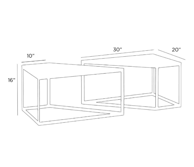 Austin Cocktail Tables, Set of 2