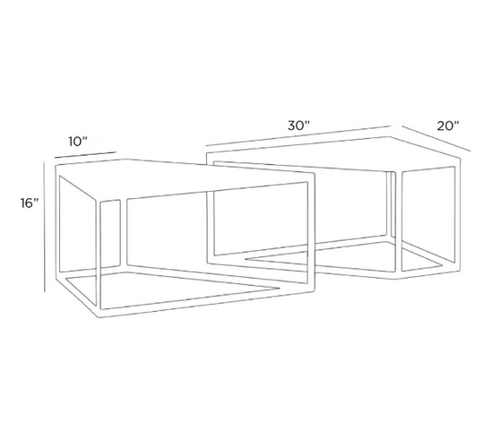 Austin Cocktail Tables, Set of 2