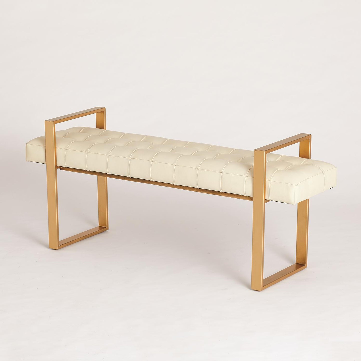 Dakota Bench-Ivory Leather