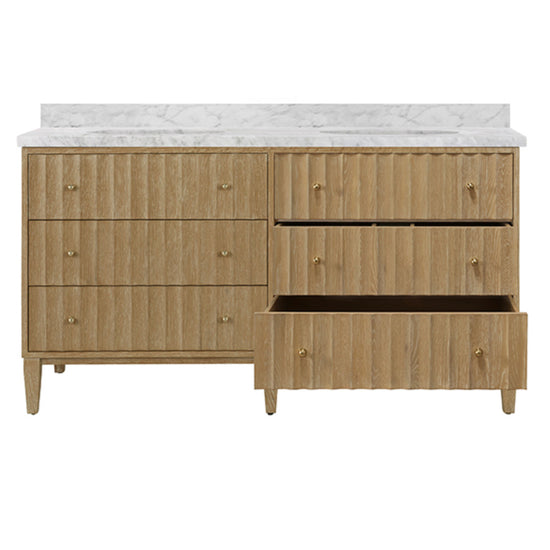 Odin Bath Vanity Large 60" - Cerused Oak